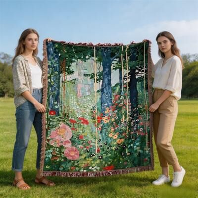 Shop Station Secret Garden Tapestry Wall Hanging Decorative Throw Blanket For Boho Bedroom & Home Decor a 51.18 62.99 In