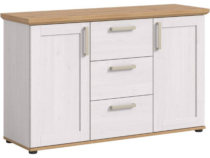Home affaire Sideboard Cosenza, Cosenza Sideboard 129 cm, 2 Türen, 4 Fächer, Sideboard, Wohnzimmer
