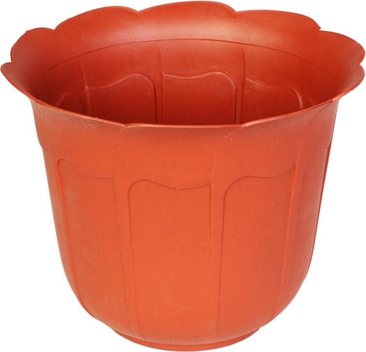 Goliat Bloemvormige bloempot voor de tuin, Ziegelrood, 18 cm