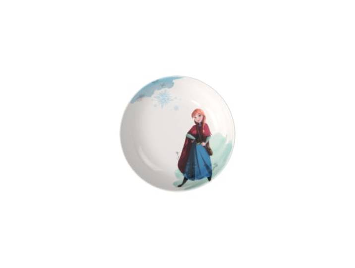Villeroy & Boch - Disney Frozen Kinder-Suppenteller, Spülmaschinenfest, Mikrowellensicher, Tiefer Teller für Kinder Disney Anna, Premium Porzellan