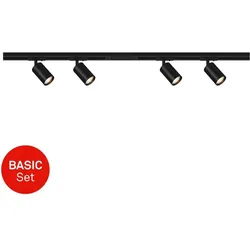 Briloner, Beleuchtung Zubehör, HV-Schienensystem - StarterSet, Schwarz 4xLED-Spot/GU10/max. 9W exkl. Leuchtmittel