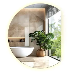 LED SPIEGEL 74 cm x 90 cm Unregelmäßiger Form Warmweiß 3000 K