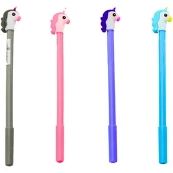 Stift mit Einhornkappe, schwarze Mine, Mischung aus Grau und Lila, 0,5 mm