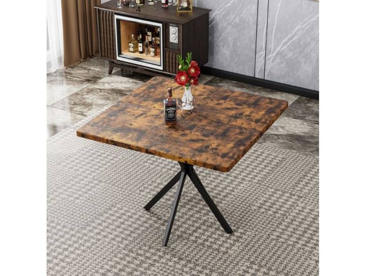 SENVIRO Table a manger carree gain de place teinte brune