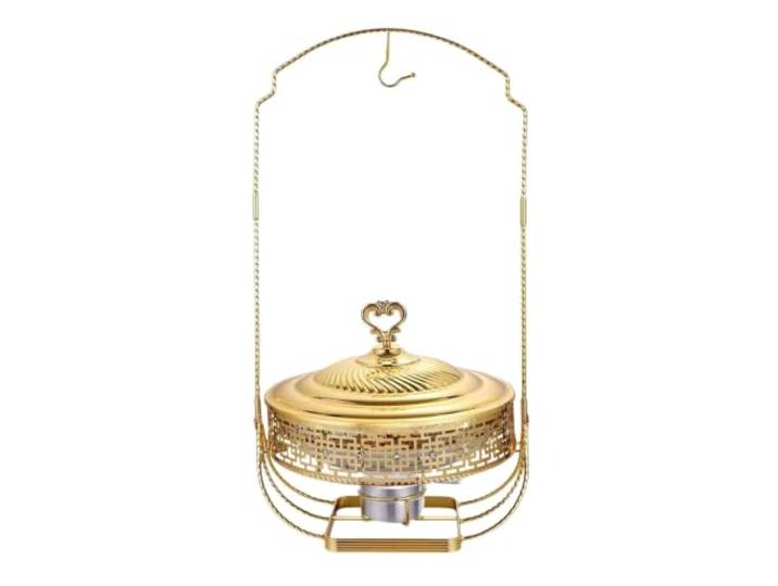 Hot Pot Chafing Dishes mit Spitzenrand for das Buffet Buffetherd Oder Buffet-Essherd mit Hängedeckel, Buffet-Servierer und Wärmer-Set(8L)