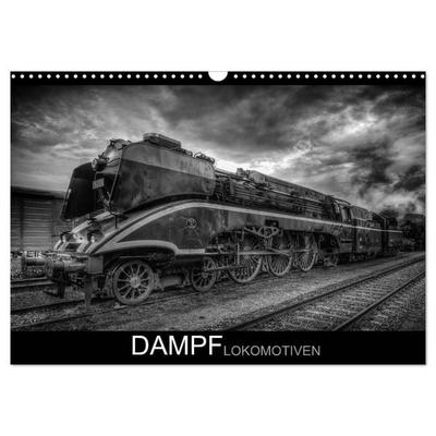 Dampflokomotiven (Wandkalender 2027 DIN A3 quer), CALVENDO Monatskalender