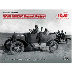 ICM WWI ANZAC Desert Patrol (Model T LCP, Utility, Touring)