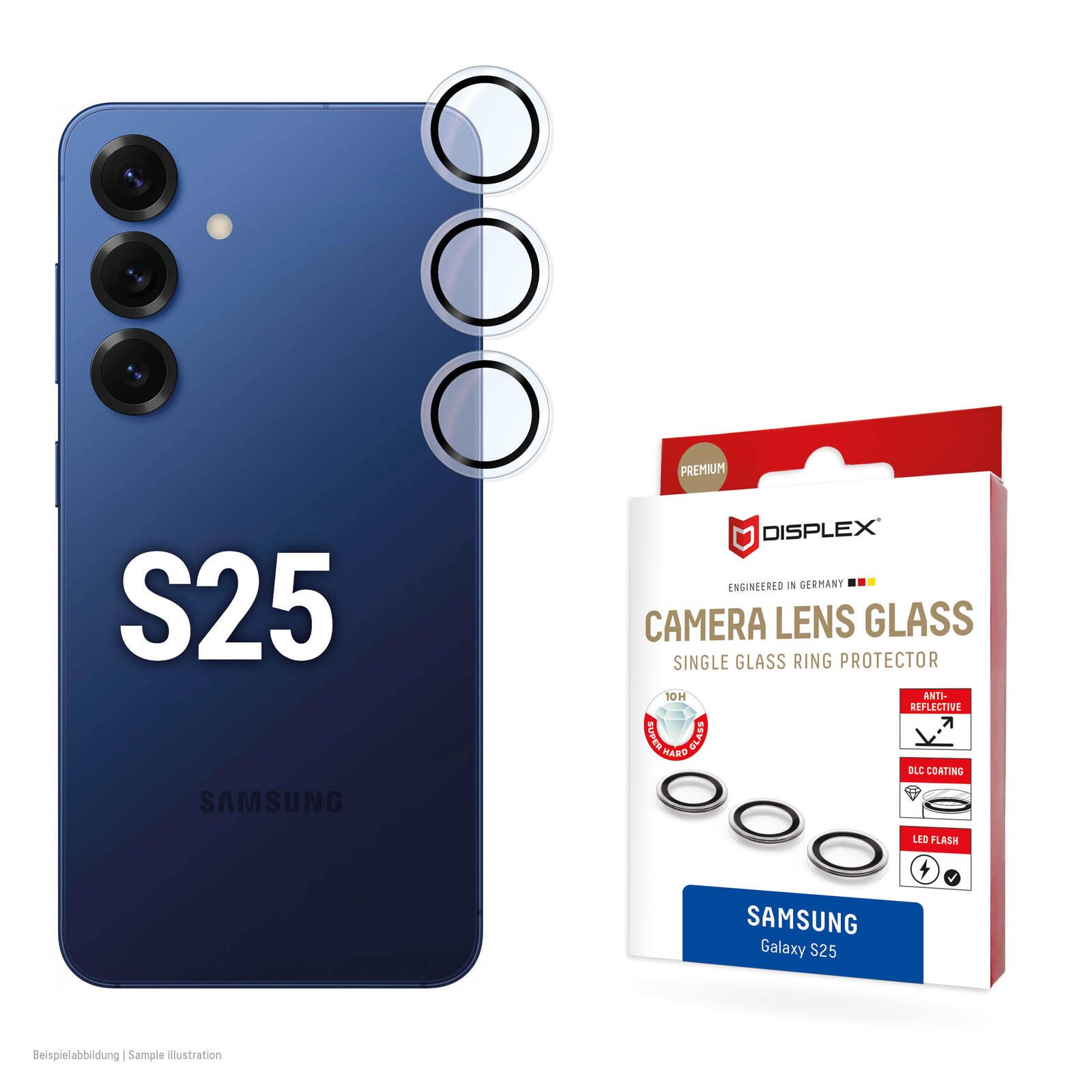 DISPLEX Premium Camera Lens Glass, Samsung Galaxy S25 02125