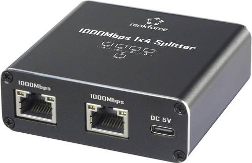 Renkforce RF-6739680 RF-GES-400 Netzwerk Switch RJ45 5 Port 1 GBit/s USB-Stromversorgung