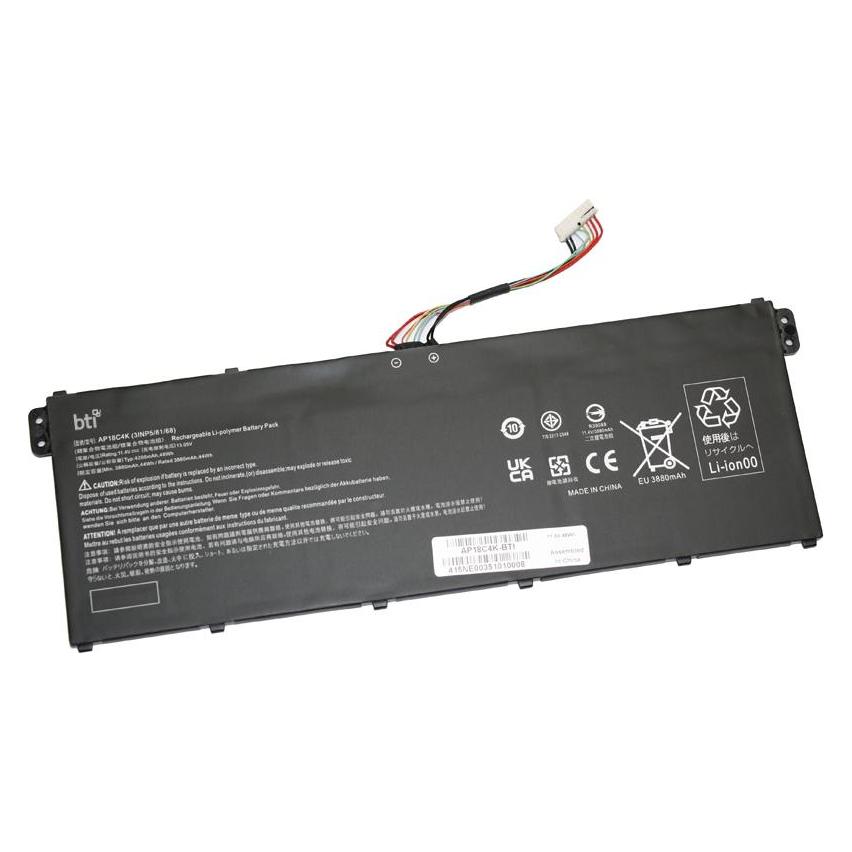Origin Storage Replacement 3 Cell Battery For Acer 0 Replacing Oem Part Number (3 Zellen, 3860 mAh) (AP18C4K-BTI)