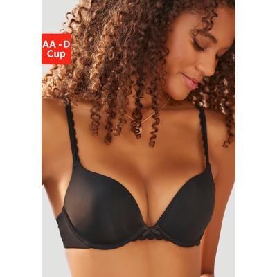 Push-up-BH S.OLIVER "Camille", Damen, Gr. 70, Cup C, schwarz, Microtouch, Obermaterial: 72% Polyamid, 15% Polyester, 13% Elasthan, Basic, Basic, BHs Push-up-BH, mit nahtlos vorgeformten Cups