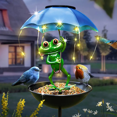 Youfap Market Outdoor Solar Powered Frog Statue, Garden Decoration With Hummingbird Bird Feeder For Lawn, Backyard, And Pathway Light Outdoor Solar Powered Frog Statue, Garden Decoration With Hummingbird Bird Feeder For Lawn, Backyard, And Pathway Light