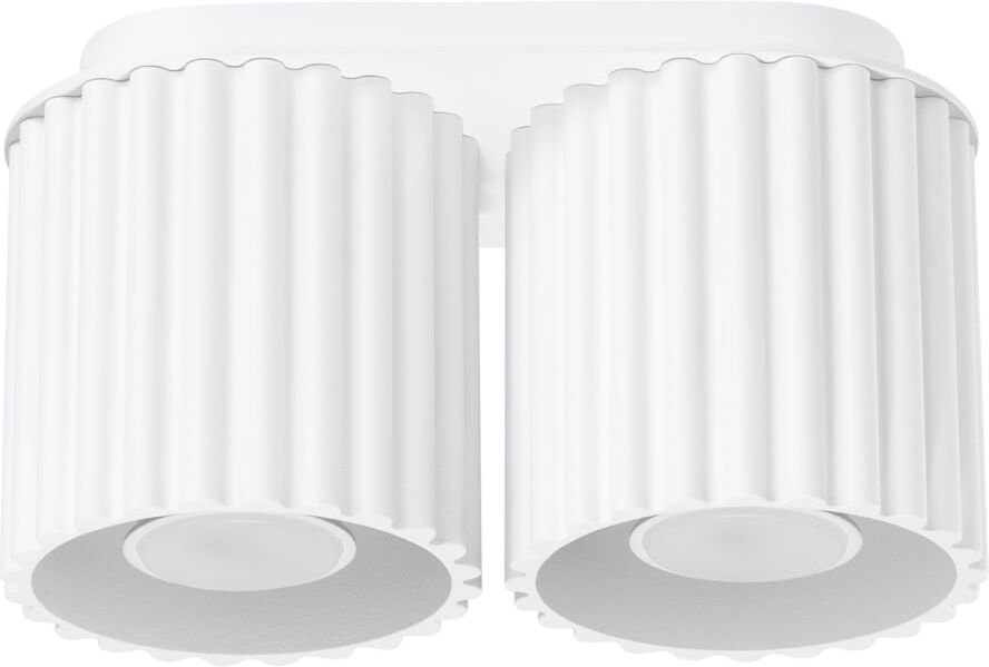 Sollux Lighting Plafonnier Aluminium Blanc GU10 2 Aura Blanc 21x0x10cm