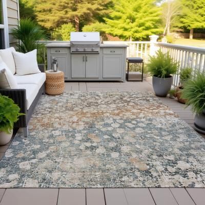 Addison Rugs Machine Washable Indoor/Outdoor Modern Splatter Chantille Rug