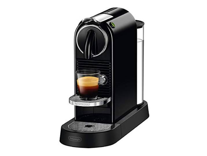 Nespresso De'Longhi CitiZ Noir - Machine à café & Kit de bienvenue Cafetière capsule capable de préparer Espresso et Lungo - 19 bars de pression - Format compact pour usage quotidien