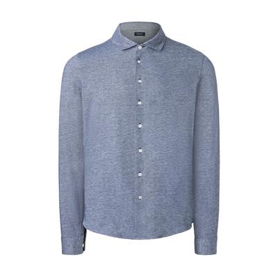 Langarmhemd MAERZ MUENCHEN "Maerz Muenchen 742901 Langarmhemd Herren Bekleidung", Herren, Gr. 37/38, EURO-Größen, blau, 100% Baumwolle, Hemden