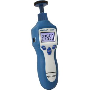 PeakTech Drehzahlmesser P 2795 digital, optisch & mechanisch, Speicher, mit Laser
