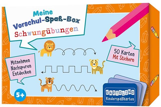 Meine Vorschul-Spaß-Box: Schwungübungen: Mitnehmen, nachspuren, entdecken (KARTOLINO Kinderspaßkarten: Meine Vorschul-Spaß-Box) - Preis vom 09.10.2026 07:28:09 h
