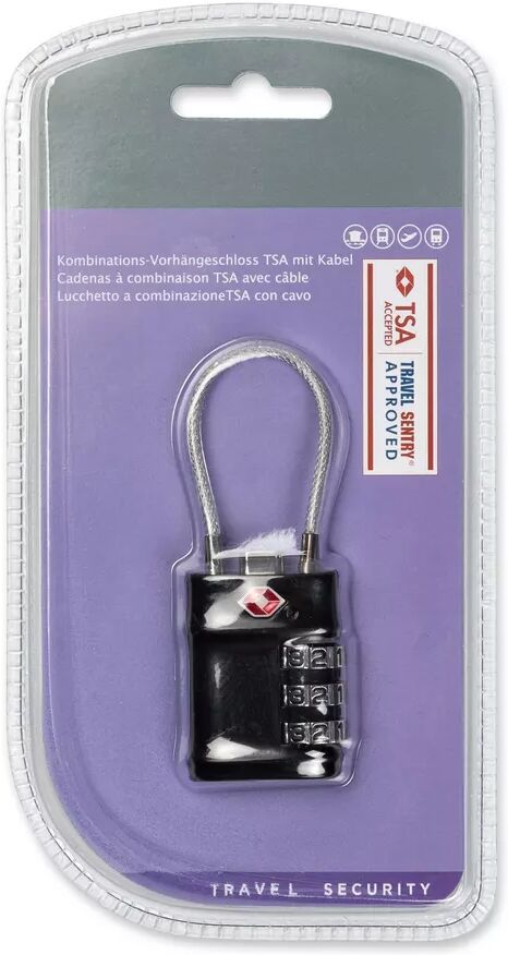 Manor Travel - TSA-Schloss mit 3-stellige Kombination, 8cm, Black