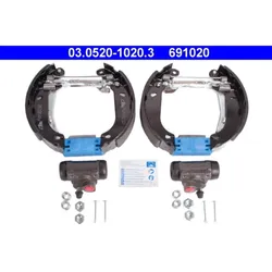 Bremsbackensatz ATE 03.0520-1020.3 für Renault Super 5 Clio I Twingo