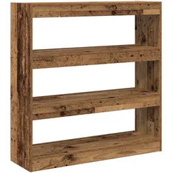 vidaXL Bücherregal/Raumteiler Rustikal Holz 100x30x103cm Holzwerkstoff