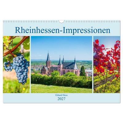 Rheinhessen-Impressionen (Wandkalender 2027 DIN A3 quer), CALVENDO Monatskalender
