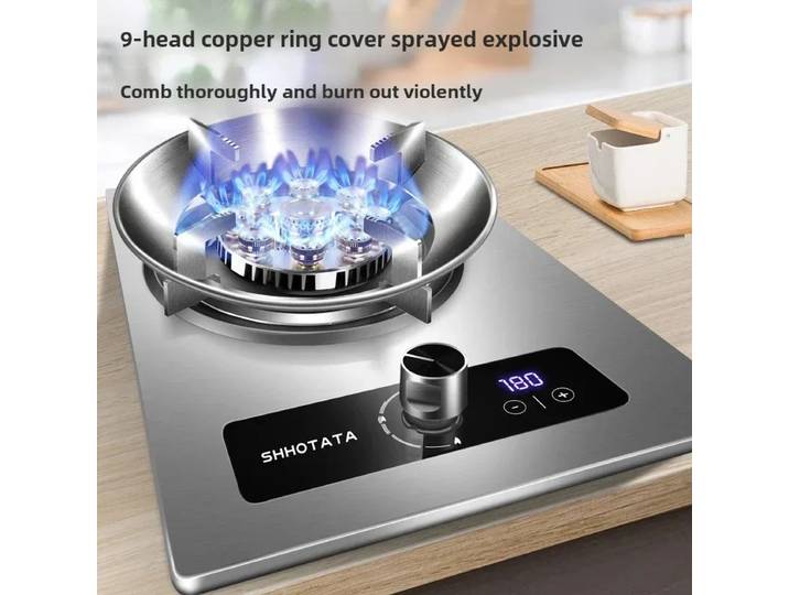 Cuisinières de cuisine intégrées, cuisinière à gaz domestique, cuisinière simple en acier inoxydable, poêles à feu féroce, Table de cuisine, usage domestique