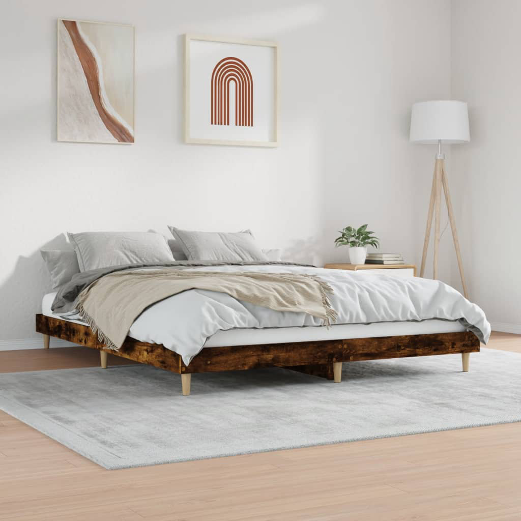 Isabelline Brotherhood Bed Smoked Oak 140 x 200cm