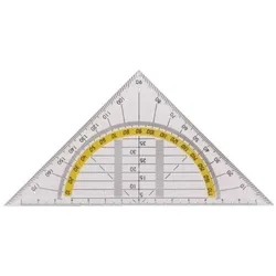 Viking Geodreieck Kunststoff Gelb, Transparent 16 cm