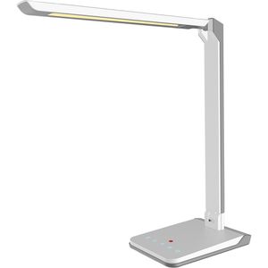 Hansa Schreibtischlampe Lumina, weiß, LED, dimmbar, mit Touchpanel, 550 Lumen, warm- bis tageslichtweiß