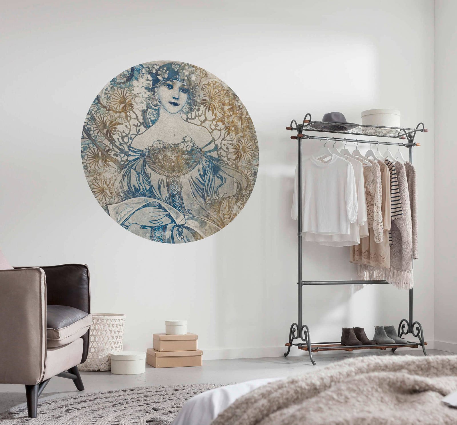 home24 Fotobehang Goddess Mural Textiel