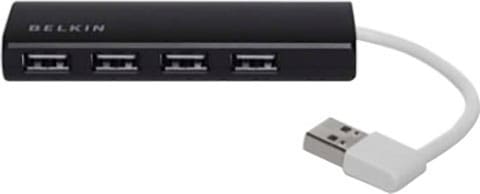 Belkin USB-Adapter "USB 2.0 HUB, 1:4, SLIM, Passiv", schwarz, Adapter, USB-Adapter