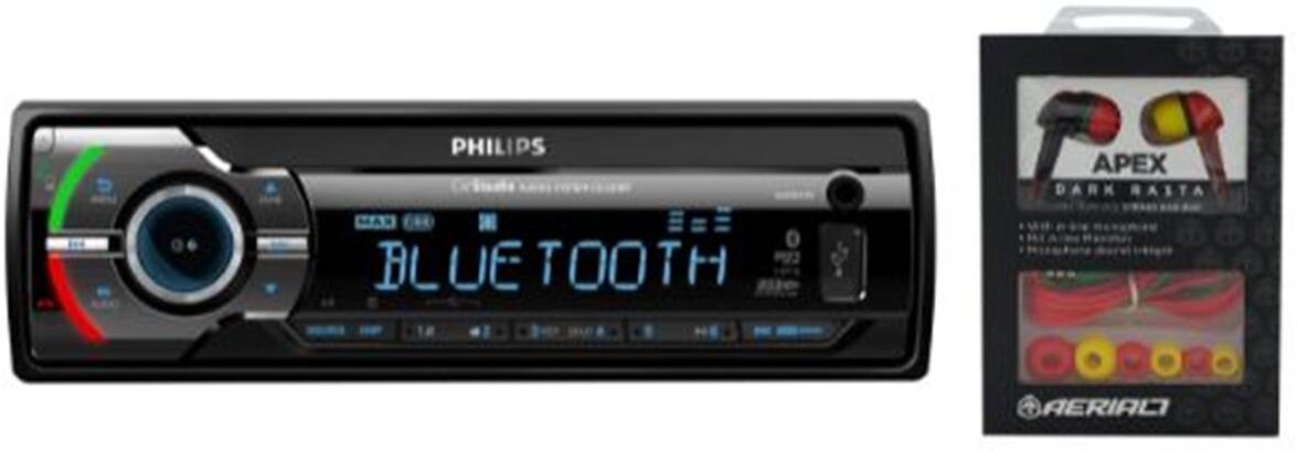 Conjunto de estéreo e auscultadores para automóvel Philips CE235BT