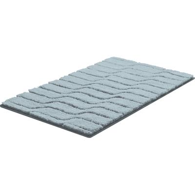 Badematte GRUND "Vogue" Gr. 3, grün (salbeigrün), H:24mm, Baumwolle, Badematten, Badematte, dichter Flor, Hoch-Tief-Effekt, Wellen-Design