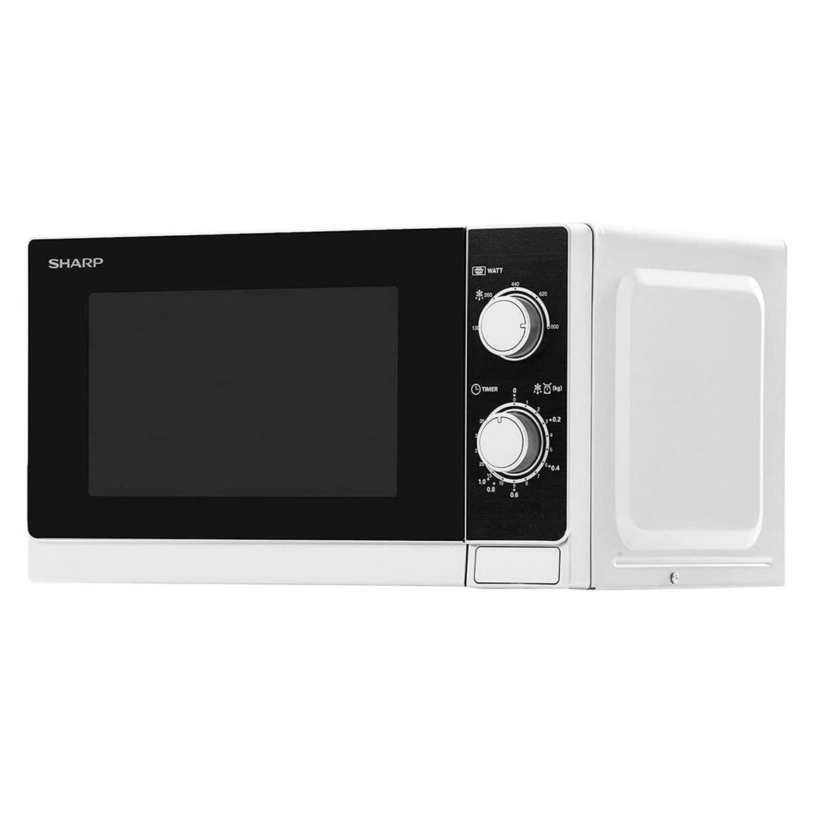 Sharp R-600WW Mikrowellenherd Flache Oberfläche Kombi-Mikrowelle 20 L 800 W Schwarz, Weiss (20 l) (R-600WW)