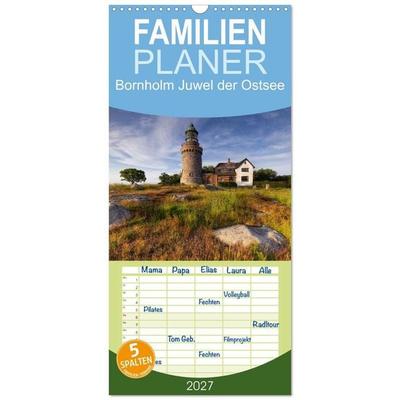 Familienplaner 2027 - Bornholm Juwel der Ostsee mit 5 Spalten (Wandkalender, 21 x 45 cm) CALVENDO