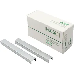 Nagel Heftklammern, Flachklammern 24/8, Stahl, silber