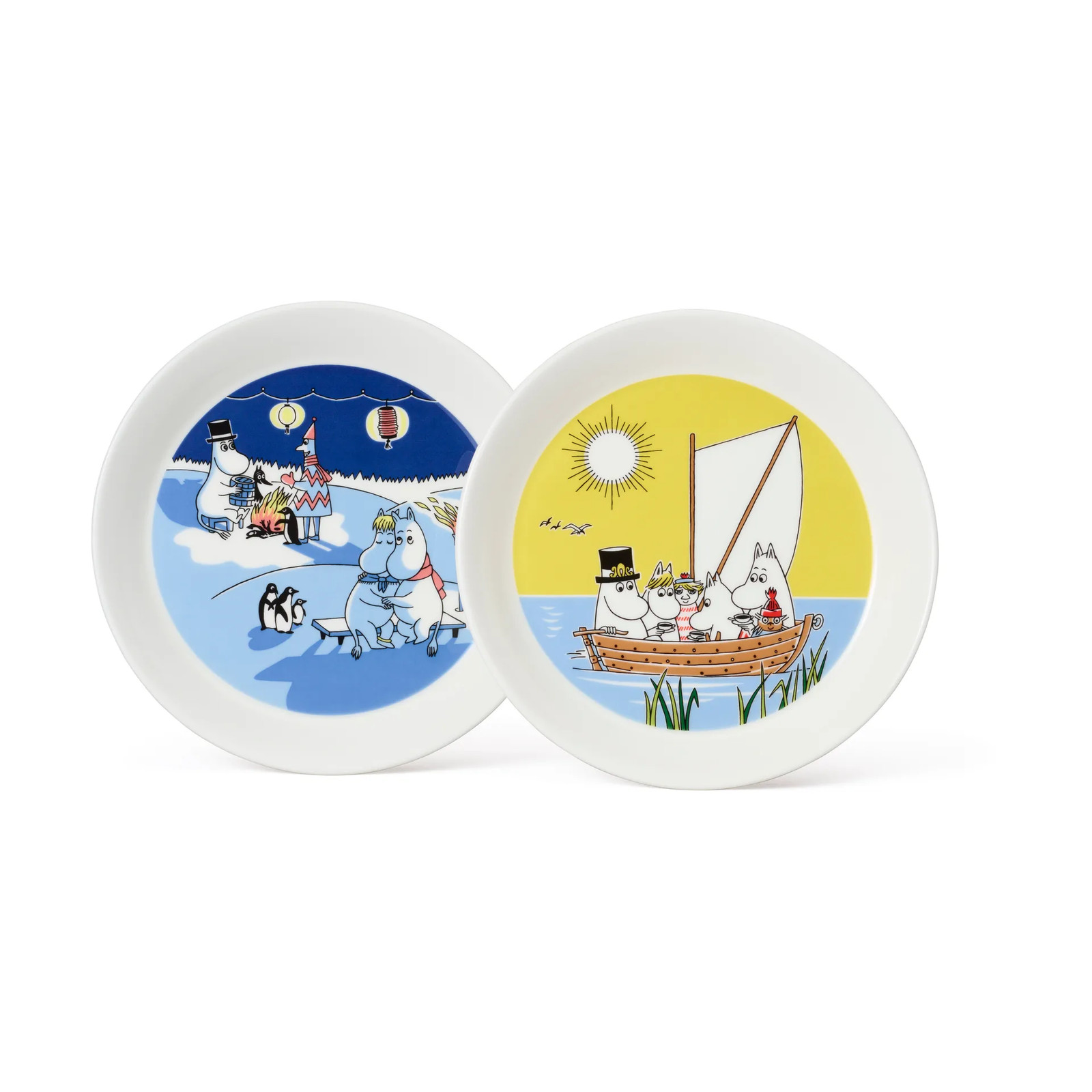 Moomin Arabia Moomin bord Bonfire & Sailing 2 stuks 19 cm