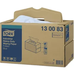 Tork 130083 extra starke Industrie Papierwischtücher blau 3-lagig, blau, extra stark, 200 Blatt/Box