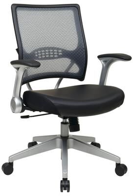 Office Star Products OSP Black Bonded Leather Seat Office Chair