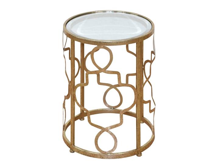 home24 Bijzettafel Burra Ø 36cm goud