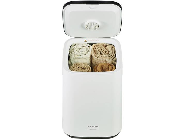 VEVOR Handdoekverwarmer 20L Emmer Led Scherm U-Vormige Handdoekmand Wit