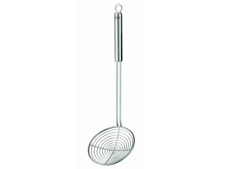 Seihlöffel RÖSLE, silber (edelstahlfarben), Ø:12cm, Edelstahl, Kochlöffel, Seihlöffel, Rundgriff mit Aufhängeöse, Edelstahl 18/10, spülmaschinengeeignet