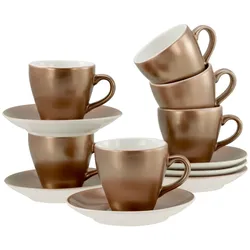 creaTable Espressoset 12-tlg GOLDEN DAYS - B/H/T ca. 32.50x23.50x22.50