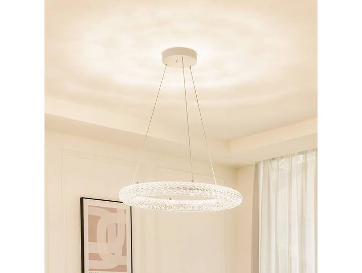 Tumata LED Smart Suspension w/Remote Clair - Lucande - Salon / séjour - Moderne - Plastique - À ampoule unique