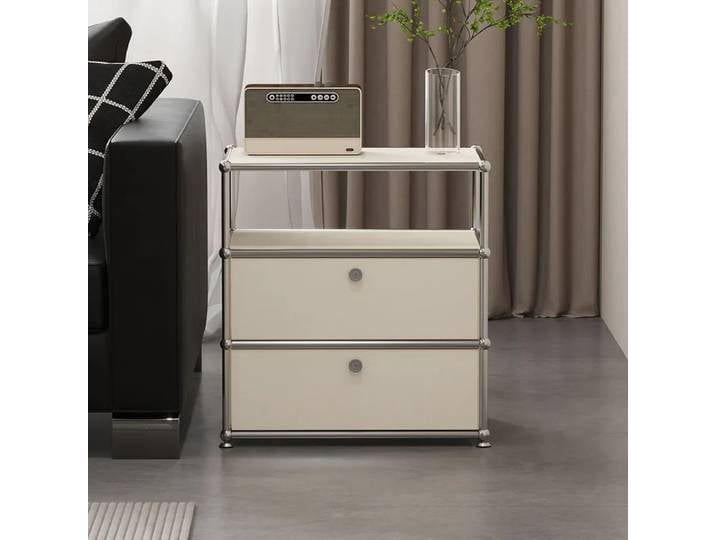 Meubles modernes en acier inoxydable 304, tables de chevet, tables d'appoint, tables de nuit, armoires de rangement, tables basses, tables de nuit