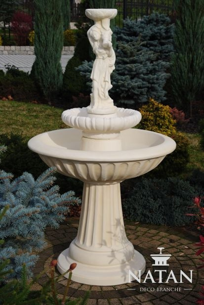 Zierbrunnen Springbrunnen Skulptur Brunnen Deko Garten Fontaine Teich 162cm