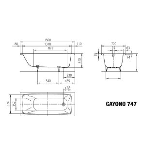 KALDEWEI Badewanne CAYONO warm beige 20