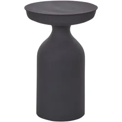 BEISTELLTISCH Metall schwarz rund 33 cm Tenjo
