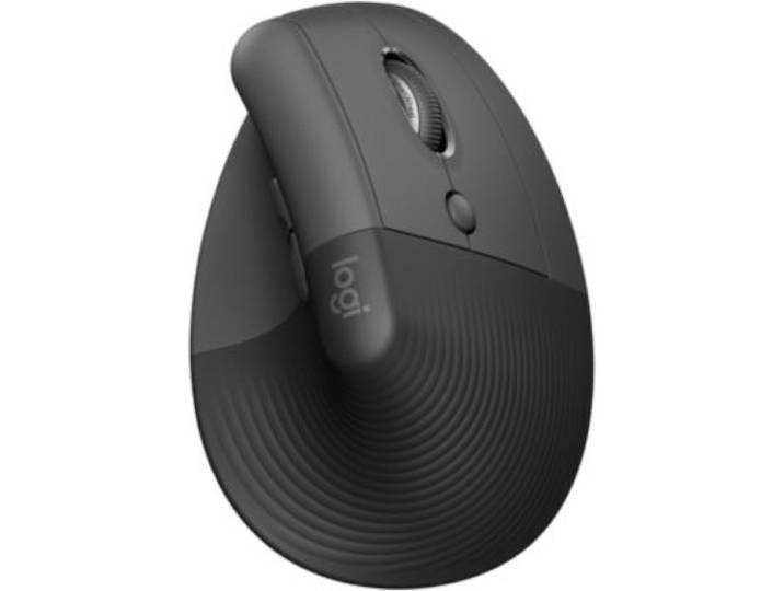 Logitech - Souris Sans Fil Lift Ergonomique Silencieuse Graphite